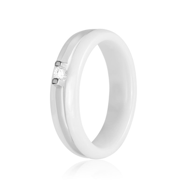 Кольцо из серебра с куб. циркониями, размер 17.5 (273715)