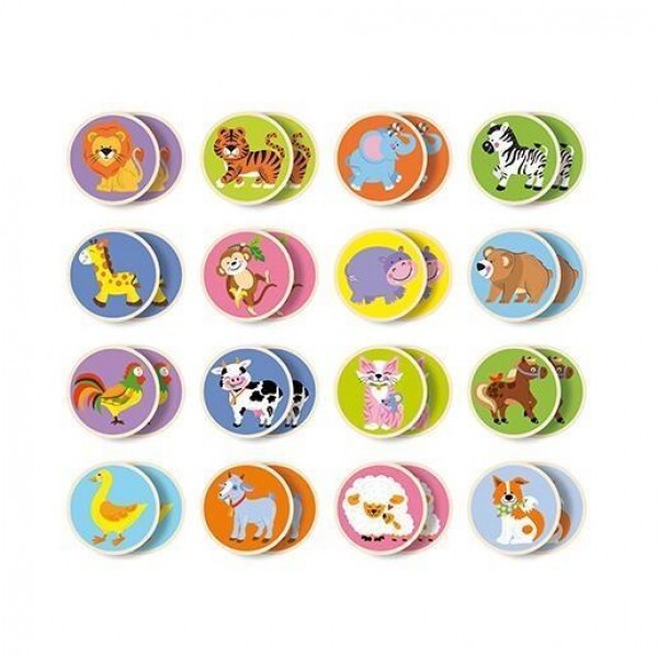 

Настольная игра Viga Toys Memory-животные, 32 карточки (51308)