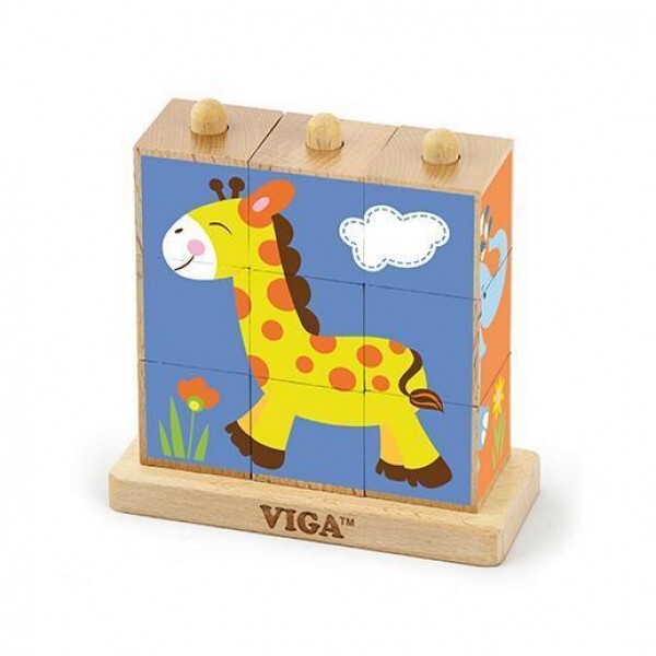 

Пазл-кубики вертикальный Viga Toys "Сафари" (50834)