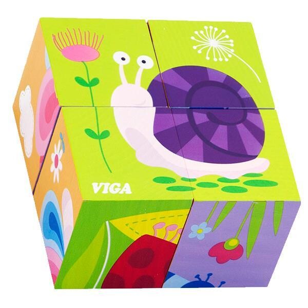 

Пазл-кубики Viga Toys "Насекомые" (50160)