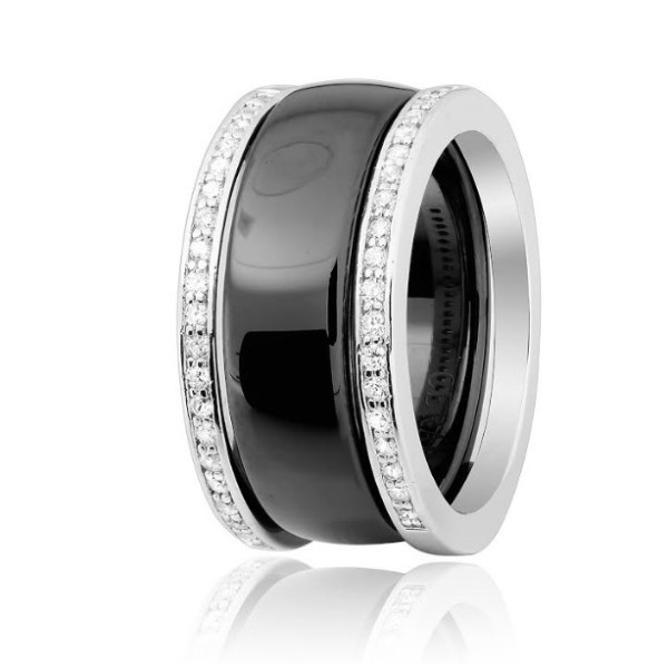 

Кольцо из серебра с куб. циркониями и керамикой, размер 17.5 (571254)