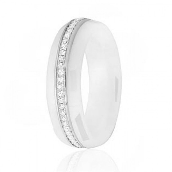 

Кольцо из серебра с куб. циркониями и керамикой, размер 17 (571270)