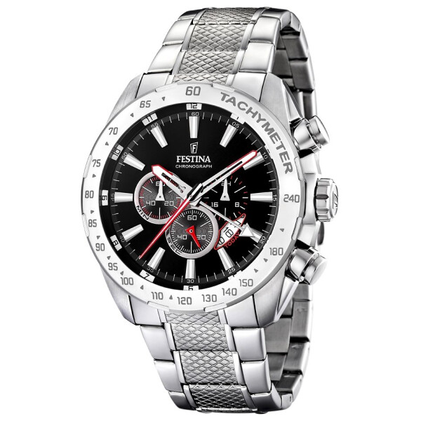 

Хромированые часы Festina серебряный
