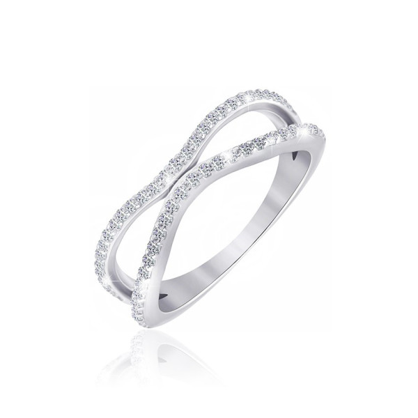 

Кольцо из серебра с куб. циркониями, размер 16 (806570)