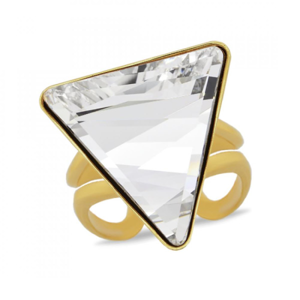 

Кольцо с кристаллом Swarovski в позолоте (822028)