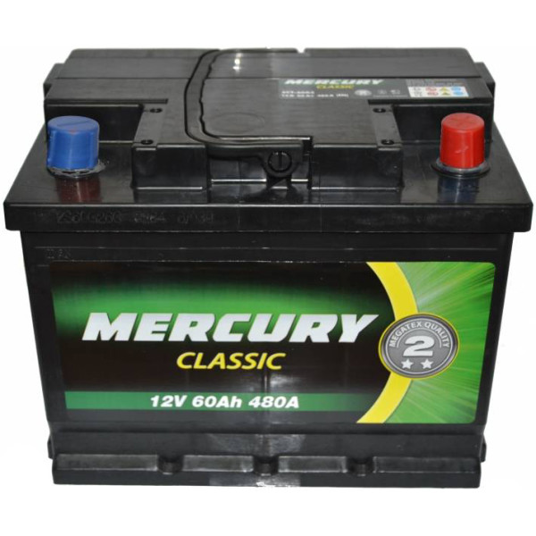 

Автомобильный аккумулятор MERCURY CLASSIC 60А Ев (-/+) (480EN) 25917