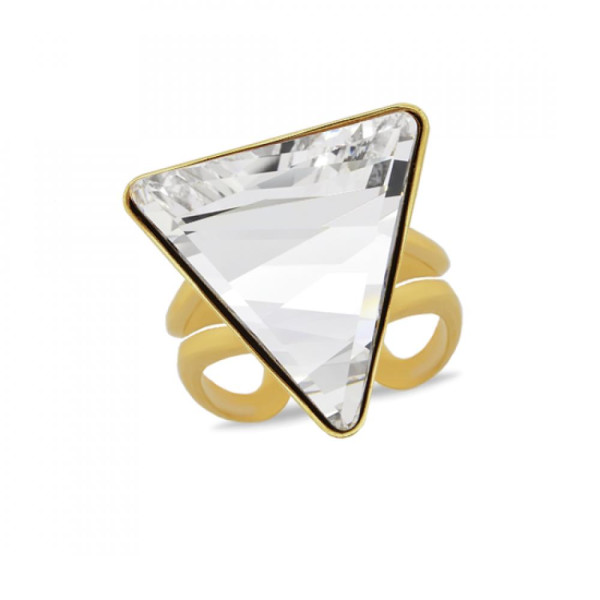 

Кольцо с кристаллом Swarovski в позолоте (826822)
