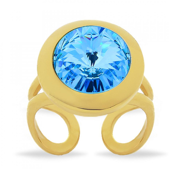 

Кольцо с кристаллом Swarovski в позолоте (828047)