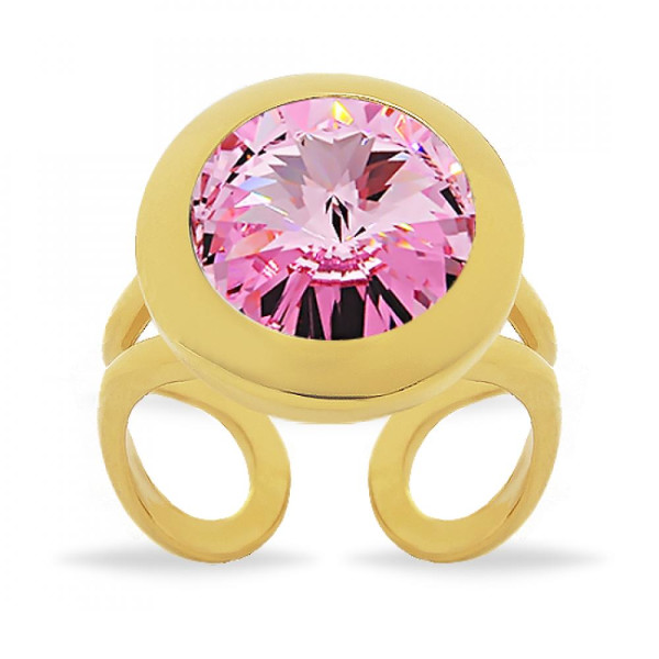 

Кольцо с кристаллом Swarovski в позолоте (828049)