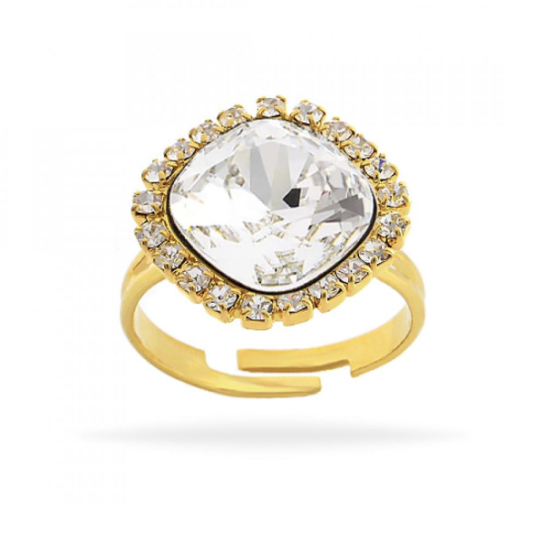 

Кольцо с кристаллами Swarovski в позолоте (829803)