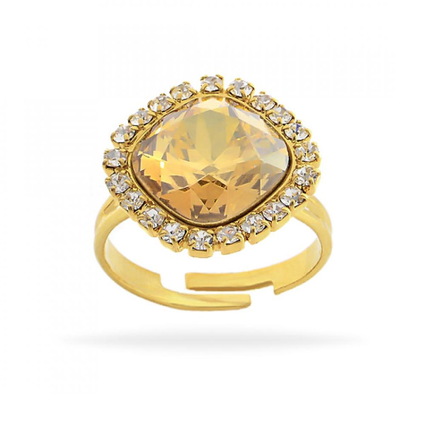 

Кольцо с кристаллами Swarovski в позолоте (829811)