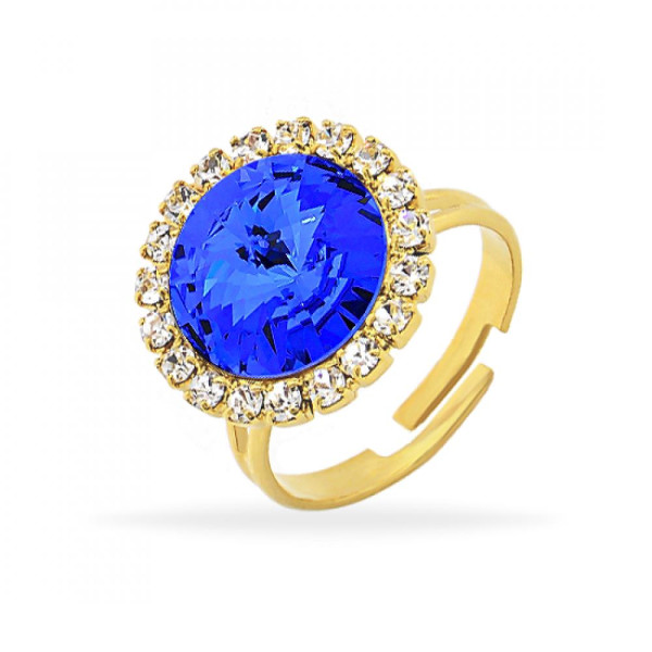 

Кольцо с кристаллами Swarovski в позолоте (830003)