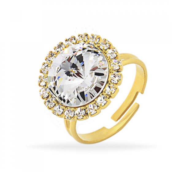 

Кольцо с кристаллами Swarovski в позолоте (830012)