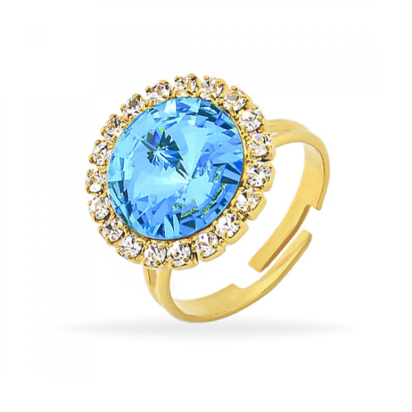 

Кольцо с кристаллами Swarovski в позолоте (830029)