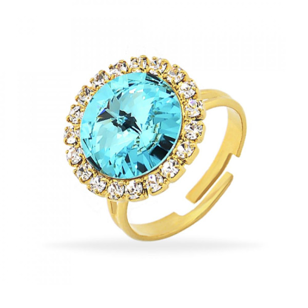 

Кольцо с кристаллами Swarovski в позолоте (830223)