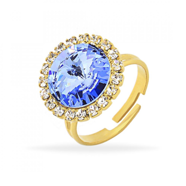 

Кольцо с кристаллами Swarovski в позолоте (830224)