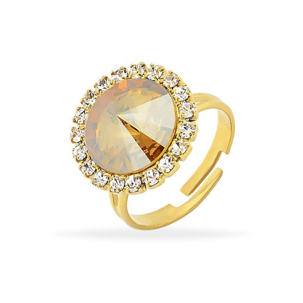 

Кольцо с кристаллами Swarovski в позолоте (853861)