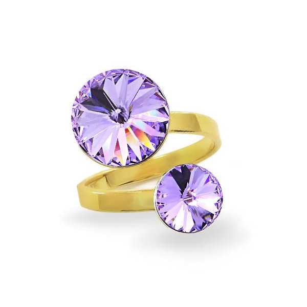 

Кольцо с кристаллами Swarovski в позолоте (853916)