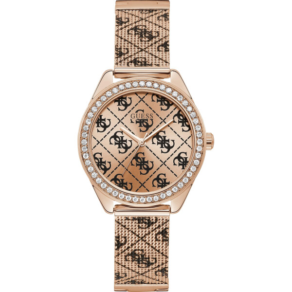 

Кварцевые часы Guess розово-золотой цвет