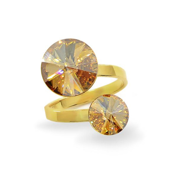 

Кольцо с кристаллами Swarovski в позолоте (1310931)