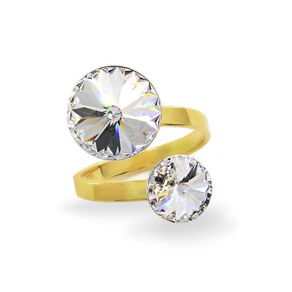 

Кольцо с кристаллами Swarovski в позолоте (1310951)