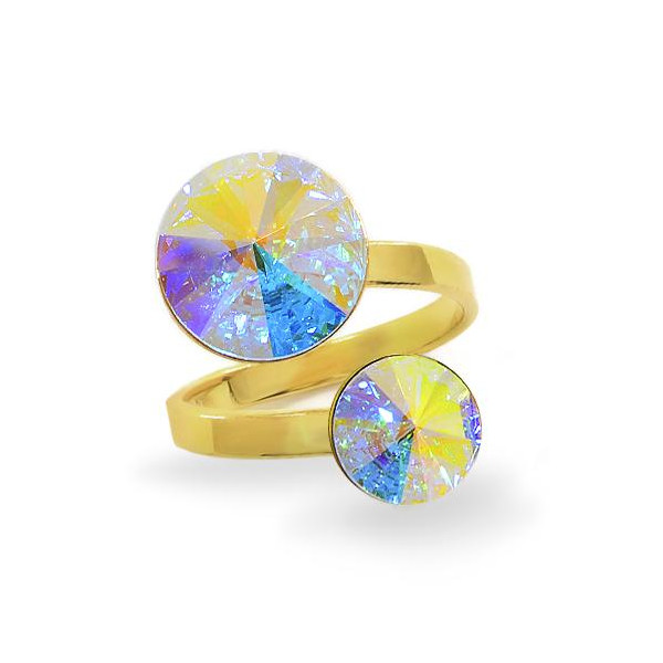 

Кольцо с кристаллами Swarovski в позолоте (1310988)