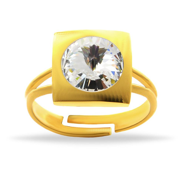

Кольцо с кристаллом Swarovski в позолоте (1311130)