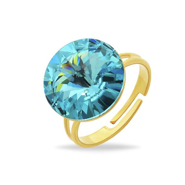 

Кольцо с кристаллом Swarovski в позолоте (1311390)