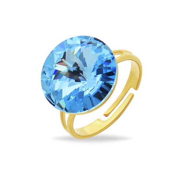 

Кольцо с кристаллом Swarovski в позолоте (1311394)