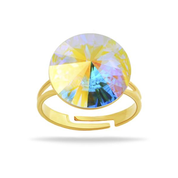 

Кольцо с кристаллом Swarovski в позолоте (1311398)