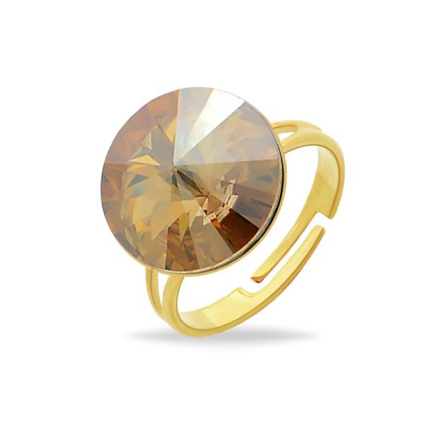 

Кольцо с кристаллом Swarovski в позолоте (1311417)