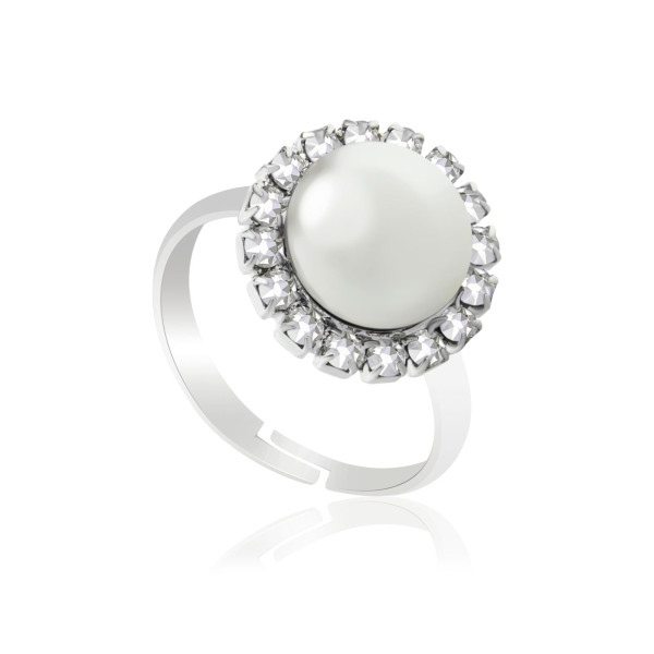 

Кольцо с кристаллами Swarovski и искусств. жемчугом (1312242)