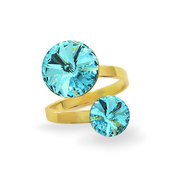

Кольцо с кристаллами Swarovski в позолоте (1312302)