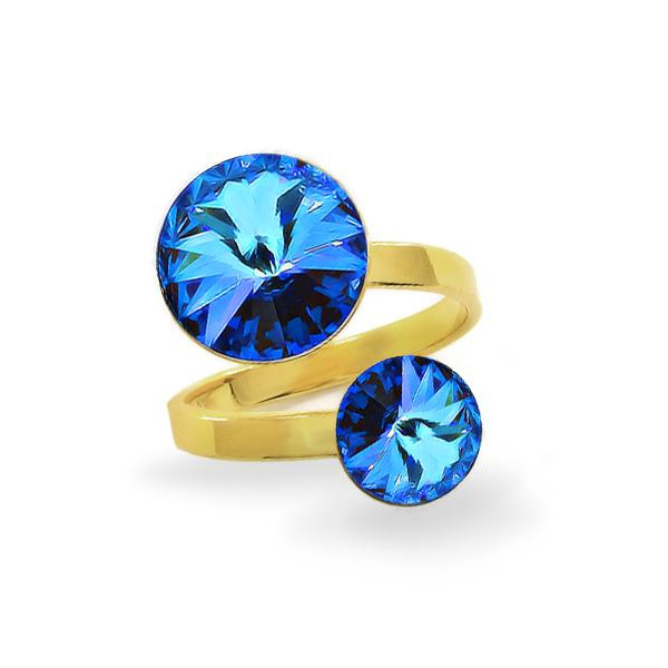

Кольцо с кристаллами Swarovski в позолоте (1312314)