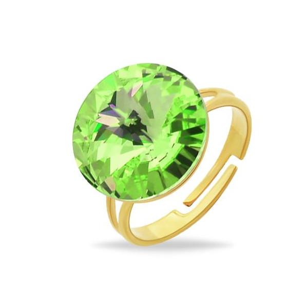 

Кольцо с кристаллом Swarovski в позолоте (1500860)