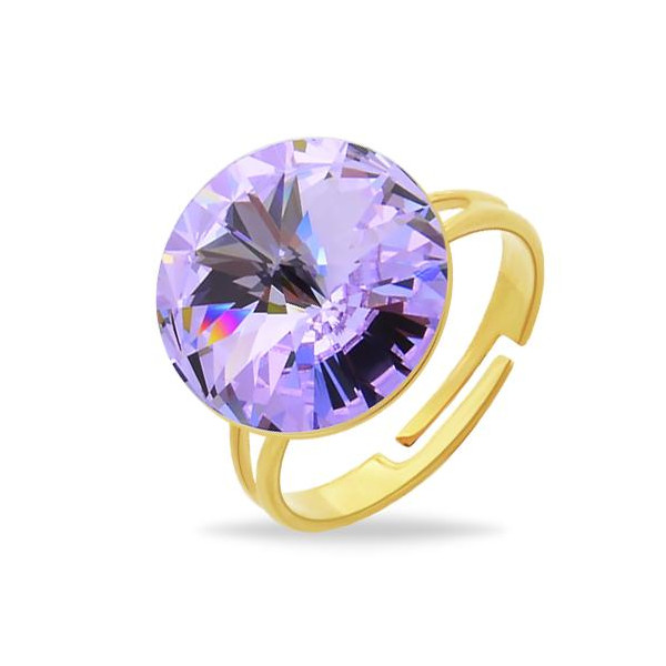 

Кольцо с кристаллом Swarovski в позолоте (1500863)