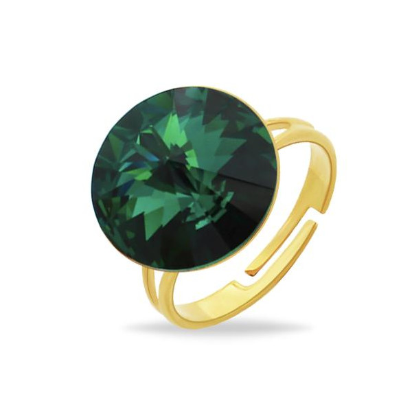 

Кольцо с кристаллом Swarovski в позолоте (1500874)
