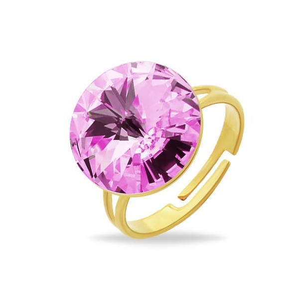 

Кольцо с кристаллом Swarovski в позолоте (1500877)