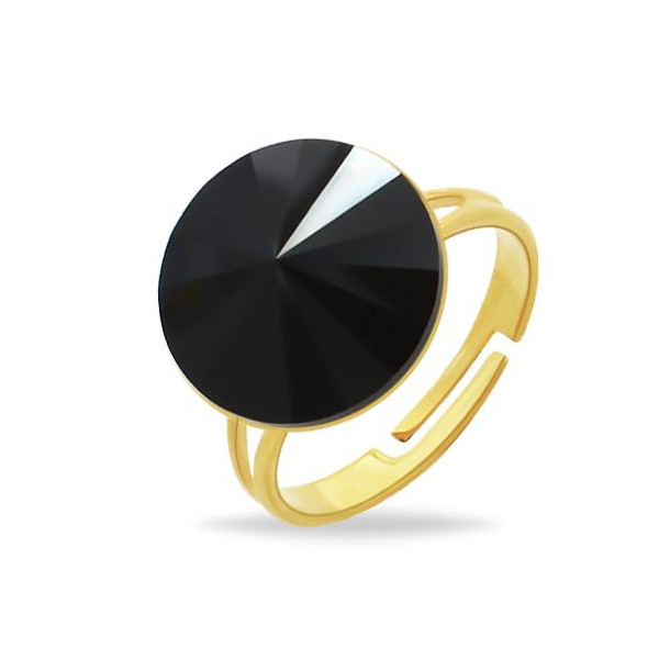 

Кольцо с кристаллом Swarovski в позолоте (1500952)