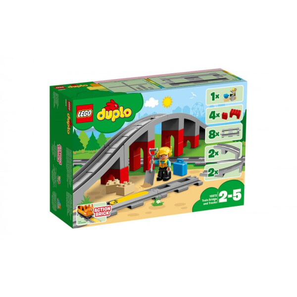

LEGO DUPLO Town Железнодорожный мост 26 деталей (10872)