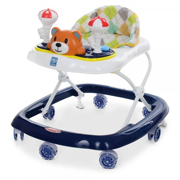 

Детские ходунки Мишка с силиконовыми колесами Bambi M 3656-S Синий