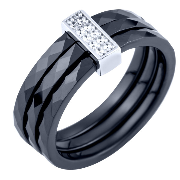 

Кольцо из серебра с куб. циркониями и керамикой, размер 18 (1528498)