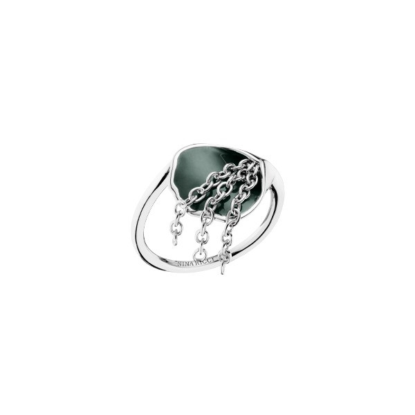 Акция на Кольцо из серебра с эмалью, размер 18 (1531105) от Allo UA