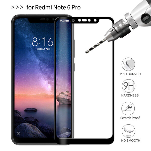 

Противоударное Защитное стекло Mocolo Full Glue NEW на весь экран для Xiaomi Redmi Note 6 Pro Прозрачный / Черный