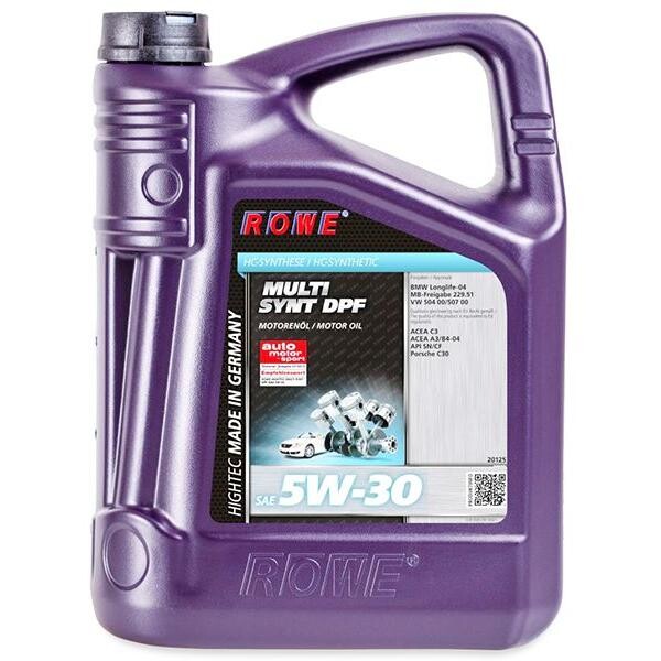 

Моторное масло Rowe Hightec Multi Synt DPF longlife III 5W-30 5л.