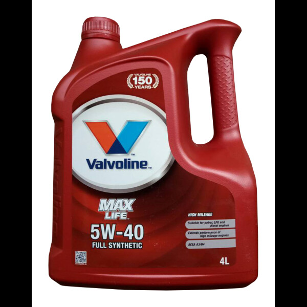 

Моторное масло Valvoline Maxlife 5W-40 4л.