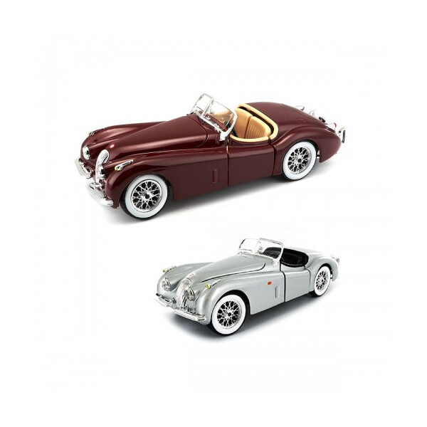 

Автомодель Bburago JAGUAR XK 120 (1951) (вишневый, серебристый, 1:24) (18-22018)