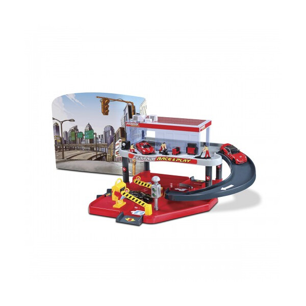 

Игровой набор Bburago ГАРАЖ FERRARI (2 уровня, 1 машинка 1:43) (18-31231)