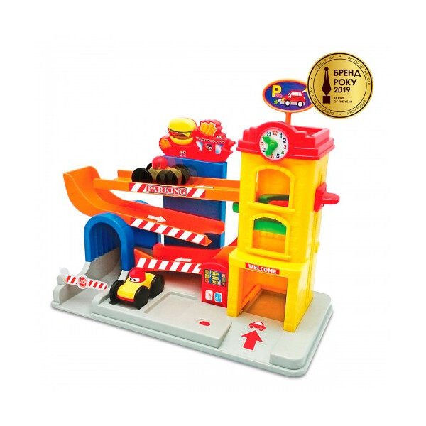 

Игровой набор Kiddieland ЗАНИМАТЕЛЬНЫЙ ГАРАЖ (звук) (055707)