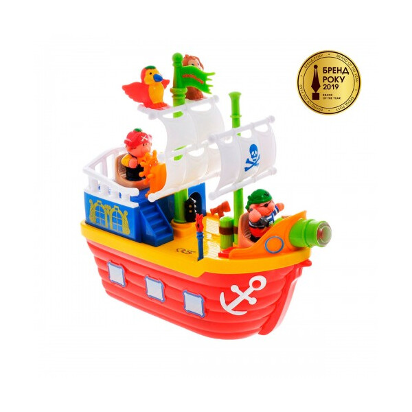 

Игровой набор Kiddieland ПИРАТСКИЙ КОРАБЛЬ (на колесах, свет, звук) (038075)